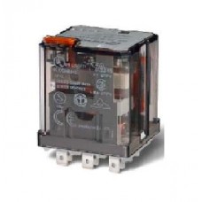 Releu de putere fisabil, 110V c.c., 3C, 16A, AgCdO, LED+ dioda Finder